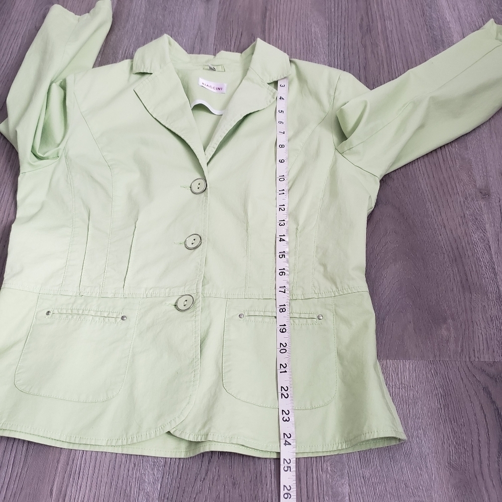 Biaggini Women's Lime Green Light Weight Spring Blazer - Picture 12 of 14